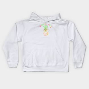 Summer pineapple design Kids Hoodie